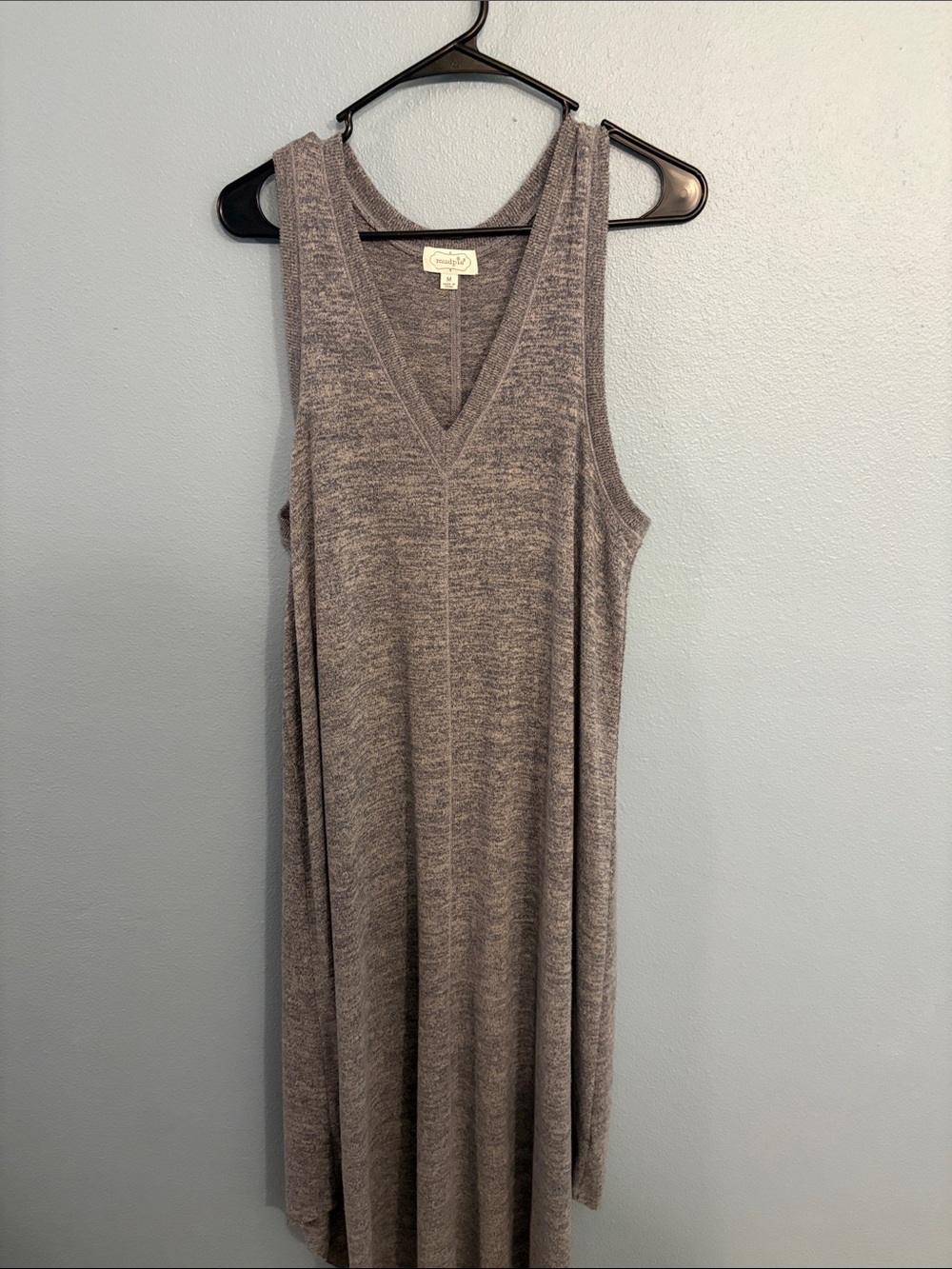 Mud Pie Sleeveless V-Neck Heathered Midi Dress